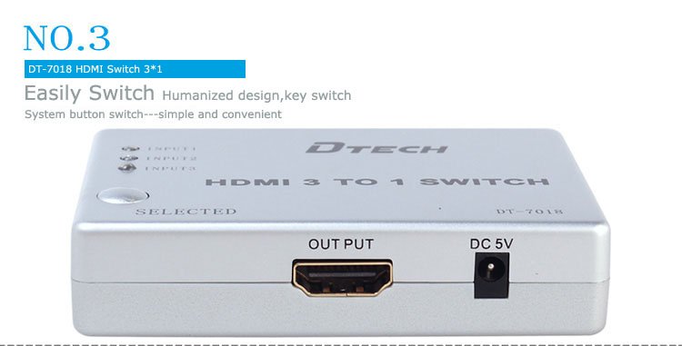 20151111194454_66559 Bộ gộp 3 đường tín hiệu HDMI vào cho ra 1 đường duy nhất Dtech DT7018