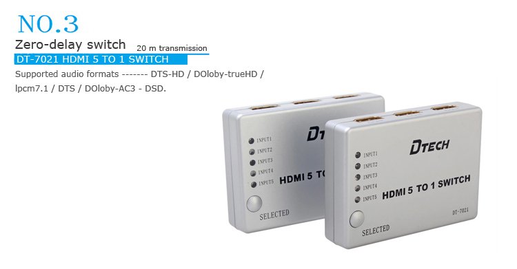 20151111194840_66093 Bộ gộp 5 đường tín hiệu HDMI vào cho ra 1 đường duy nhất Dtech DT7021