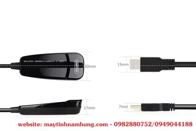 day chuyen doi usb 3.0 ra lan gigabit unitek y 3461