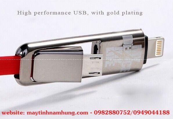 Cáp sạc iphone 5/5s/6/6s/7 và điện thoại android chân micro USB Remax Transformer