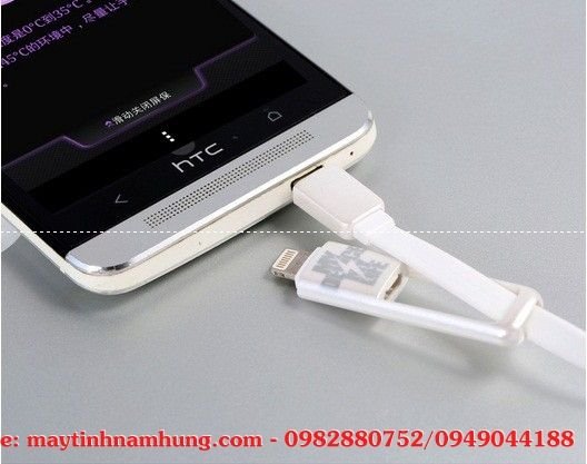 Cáp sạc iphone 5/5s/6/6s/7 và điện thoại android chân micro USB Remax Transformer