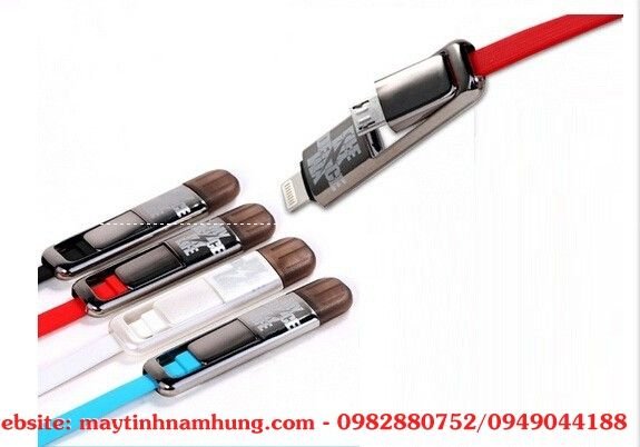 Cáp sạc iphone 5/5s/6/6s/7 và điện thoại android chân micro USB Remax Transformer