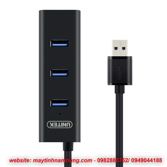 Bộ chia 4 cổng USB 3.0 hỗ trợ cấp nguồn phụ Unitek Y3089