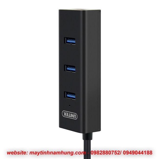 Bộ chia 4 cổng USB 3.0 hỗ trợ cấp nguồn phụ Unitek Y3089