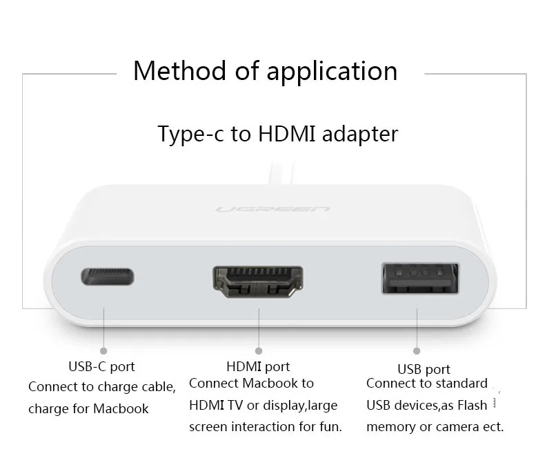 Cáp chuyển đổi cổng USB type C ra HDMI/VGA cho New Macbook 2016 microsoft Lumia 950XL Chromebook pixel