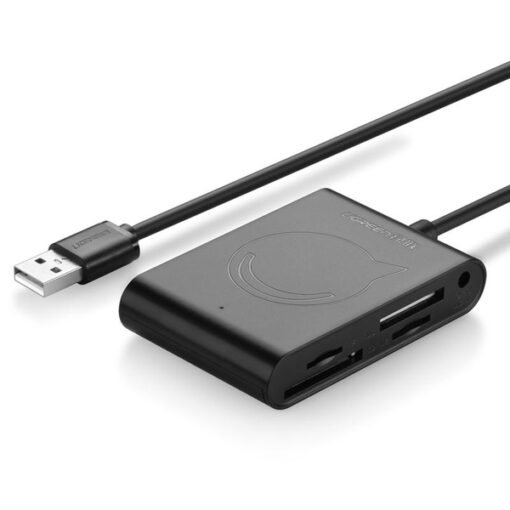 Bộ chia 3 cổng USB 2.0 kèm đầu đọc thẻ SD/M2/SD/TF Ugreen 20238