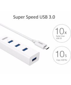 Bộ chia USB type C có nguồn phụ cho macbook Unitek Y3089C