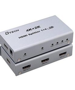 Bộ chia 4 cổng HDMI chuẩn 2K, 4K cho tivi Dtech DT 7144