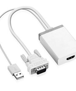 Cáp chuyển đổi VGA từ case máy tính ra màn hình tivi HDMI Ugreen 40235