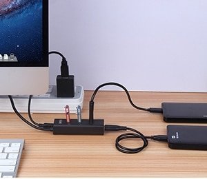Bộ chia USB 3.0 hỗ trợ nguồn phụ cắm cùng lúc ra 4 thiết bị của Unitek. https://maytinhnamhung.com/
