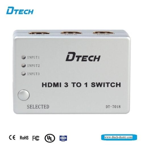 Bộ gộp 3 đường tín hiệu HDMI vào cho ra 1 đường duy nhất Dtech DT7018