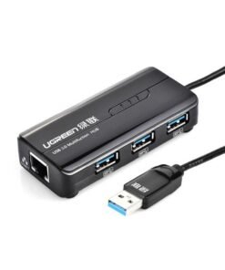 Bộ chia USB 3.0 tích hợp ra cổng LAN RJ45 Ugreen 20265