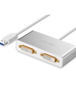 Cáp mở rộng thêm 3 màn hình từ cổng USB 3.0 ra 2 DVI Ugreen 40246