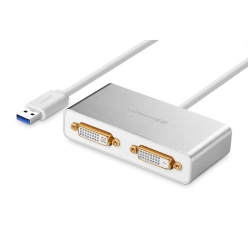Cáp mở rộng thêm 3 màn hình từ cổng USB 3.0 ra 2 DVI Ugreen 40246