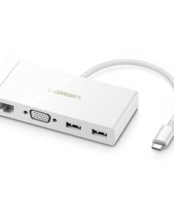 Cáp chuyển cổng USB type C đa năng ra VGA USB và cổng mạng LAN