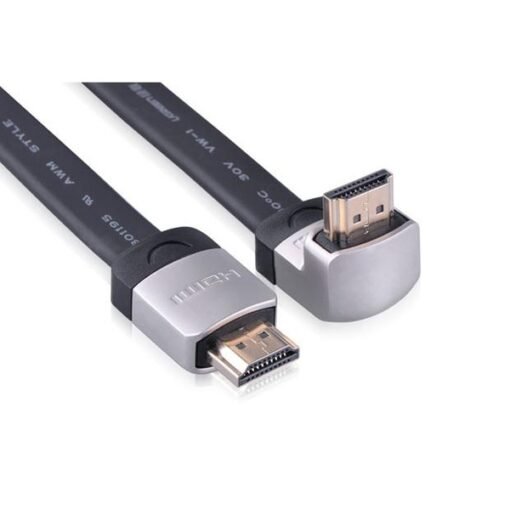 Cáp UGREEN HD122 HDMI dẹt, đầu bọc nhôm, bẻ góc 90 độ