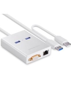 Cáp chuyển USB 3.0 to VGA và 2 cổng USB 3.0 và 1 cổng Lan Gigabit Ugreen 40242